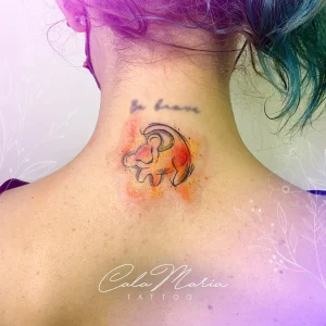 tattoo-rey-leon-simba-acuarela-sketch-fineline-lineafina