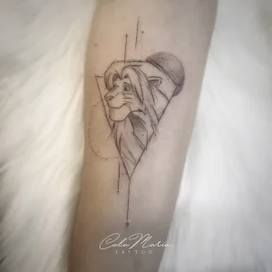 tattoo-rey-leon-sketch-simba-lineafina-tattoo-delicado